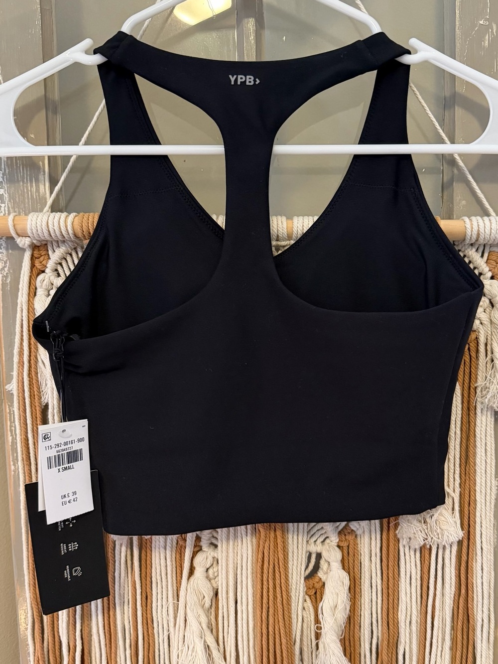 NWT Black YPB sculptLUX Racerback V-Neck Tank size XS - Picture 2 of 6